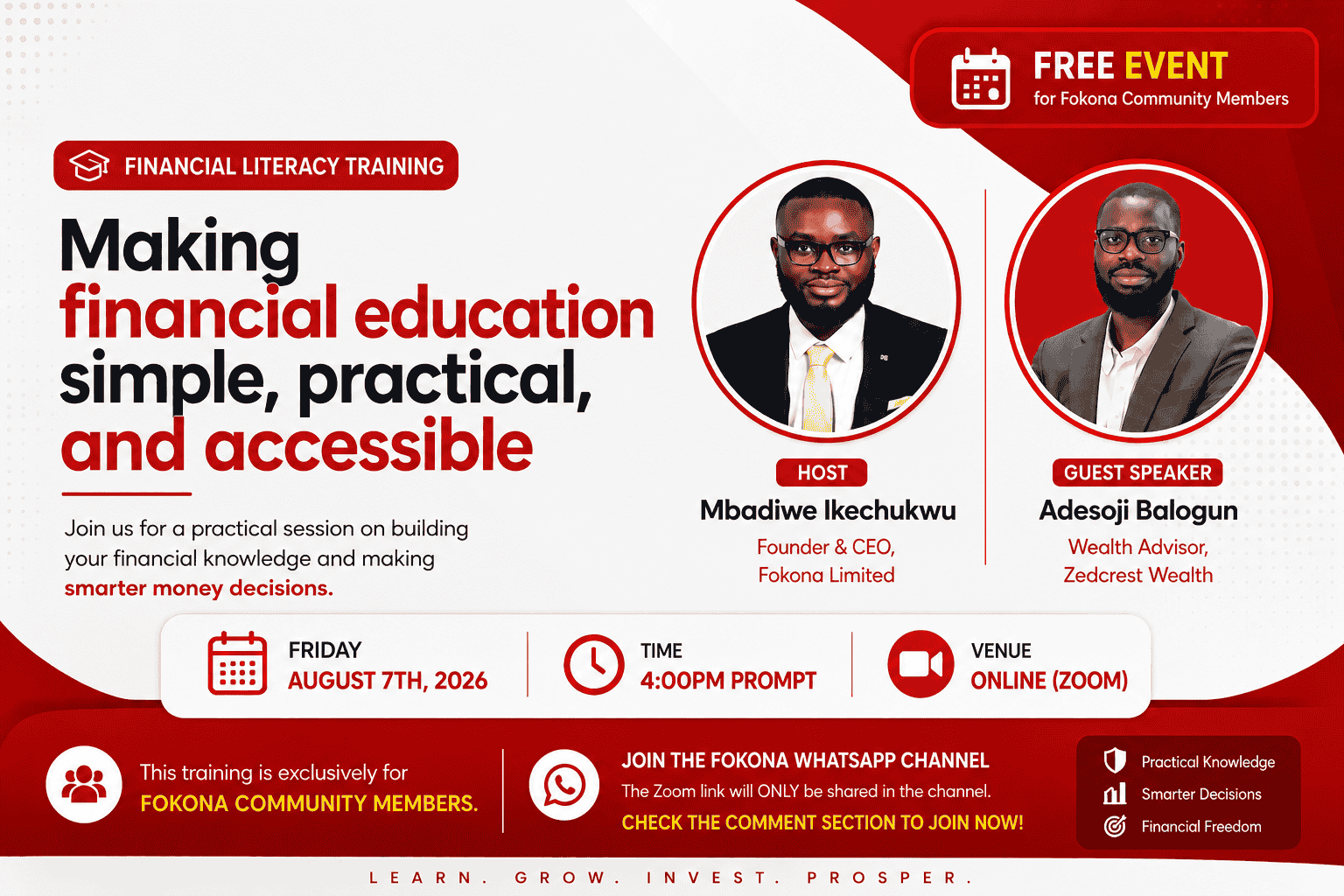 Fokona Monthly Financial Literacy Training